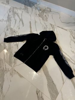 Chrome Heart Zip-Up Hoodie- Size S
