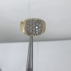 Men’s 14k Yellow Gold Diamond Ring Size 8 3/4 (1(contact info removed))