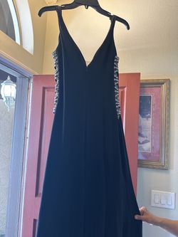 Black V-Neck Prom Dress