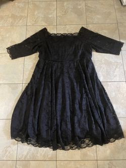 chinese dress ladies Catching Feelings Ruffle Lace Dress- Black main image 1