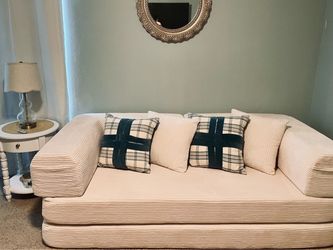 Convertible corduroy floor sofa bed