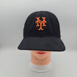 Vintage Roman New York Mets Black Fitted Hat Size 7 5/8