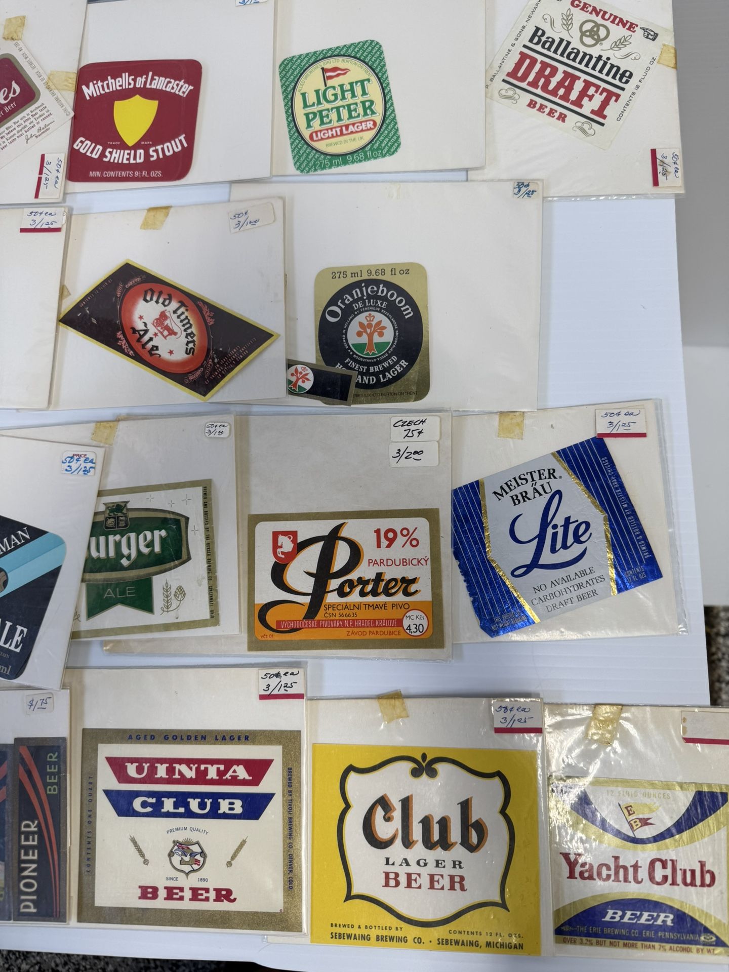 54 beer labels