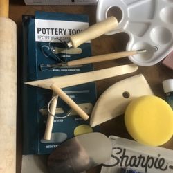 Ceramics Tools And Other Necessary Supplies For The Ceramics Class At Moraine Valley