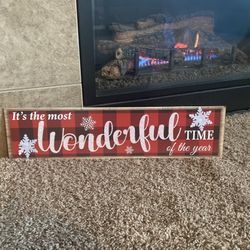 Christmas sign - Most wonderful time of the a Year sign. 