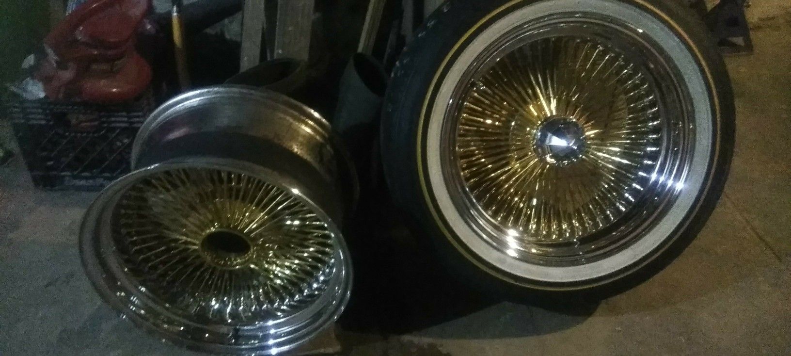 17" player wire wheels, twotone