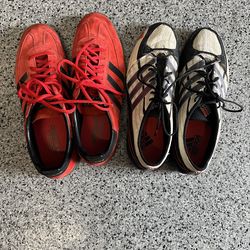2 Pairs of Adidas Sneakers  size 13