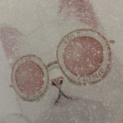 Tiffany and Co. cat canvas with sparkles