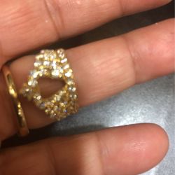 14 karat yellow gold crown ring