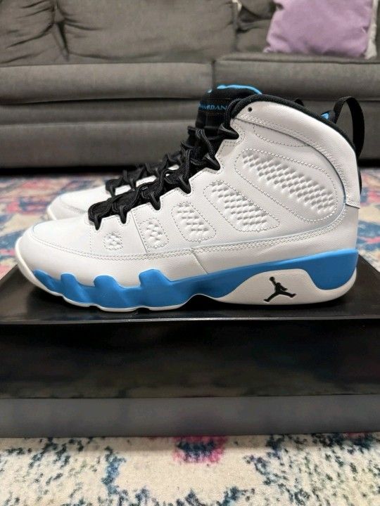 Deadstock Powder Blue UNC Jordan 9 Size 10