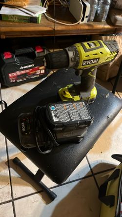 Ryobi Wireless Power drill With Charger Two Batteries And Carry Bag