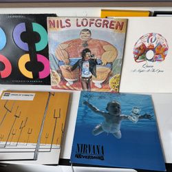 Assorted vinyl records. Starting at $10