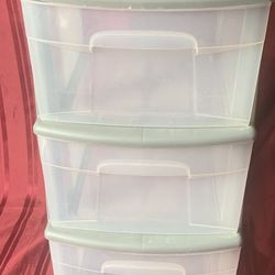 3 Drawer Plastic Storage Container 