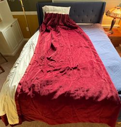 Deep Red Burgundy Velvet Blackout Curtains