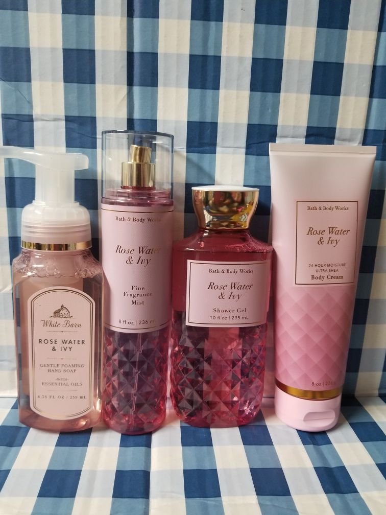 BATH AND BODY WORKS- ROSE WATER & AVY