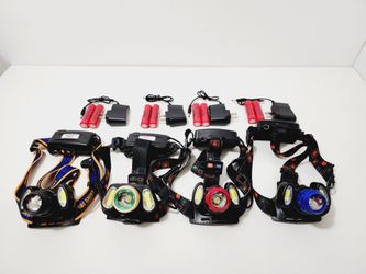 4pcs Super Bright LED Headlamp T6 COB LED Headlight 4 Modes Zoomable Torch Flashlight