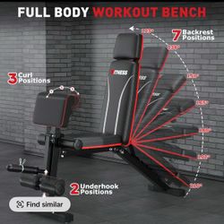Adjustable Full Body Workout Weight Bench