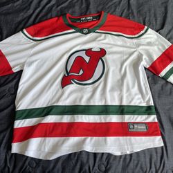 4XL New Jersey Devils white/green/red jersey 