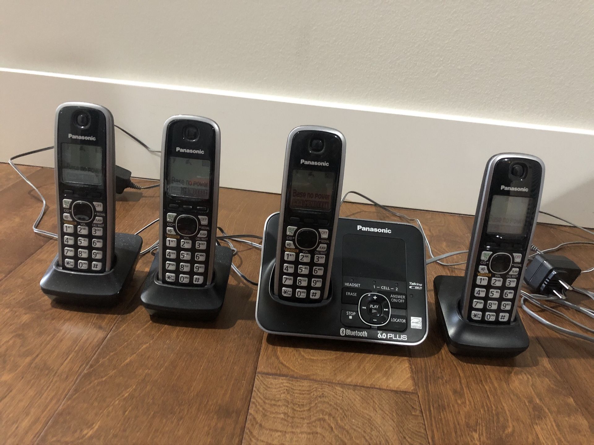 Panasonic cordless phone system connects iPhone android mobile phones with Bluetooth