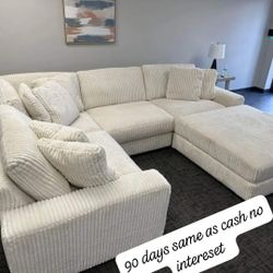 $50 Down Finance Ashley Oversized Cloud Comfy Plush Modular Sectional Sofa Couch Ottoman Options 