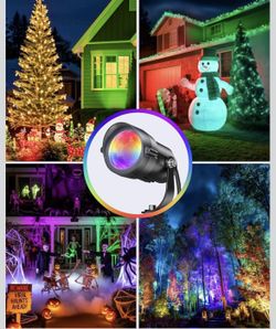 🆕 In 📦 1️⃣2️⃣W Christmas Spotlight Outdoor with Remote Plug Timer Color Changing1️⃣2️⃣0️⃣V Landscape Lighting Waterproof Dimmable LED Spot Light