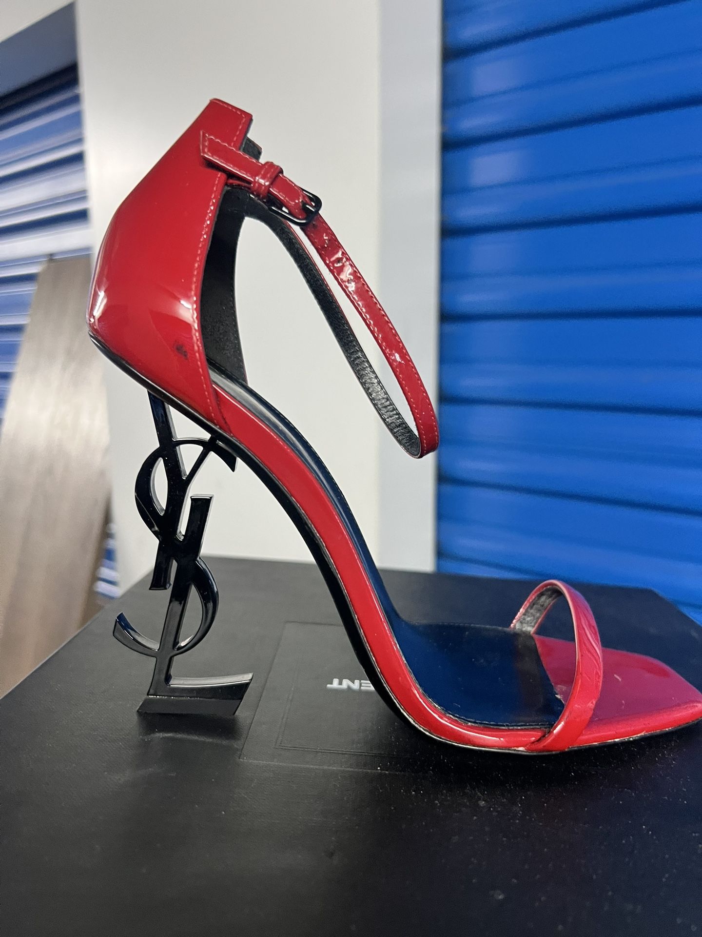 Opyum Red YSL Monogram Heels Size 37 Yves Saint Laurent