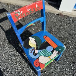 Picasso Art Chair Painted. 