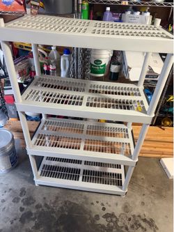 Hard plastic shelf