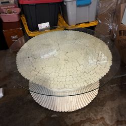 Vintage Mcguire Mid-Century Rattan, Coffee Table White