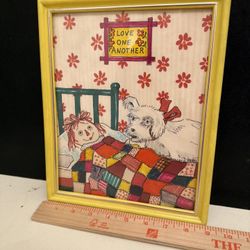 Raggedy Ann Drawing Signed 