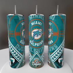 Miami Dolphins Football Tumbler
