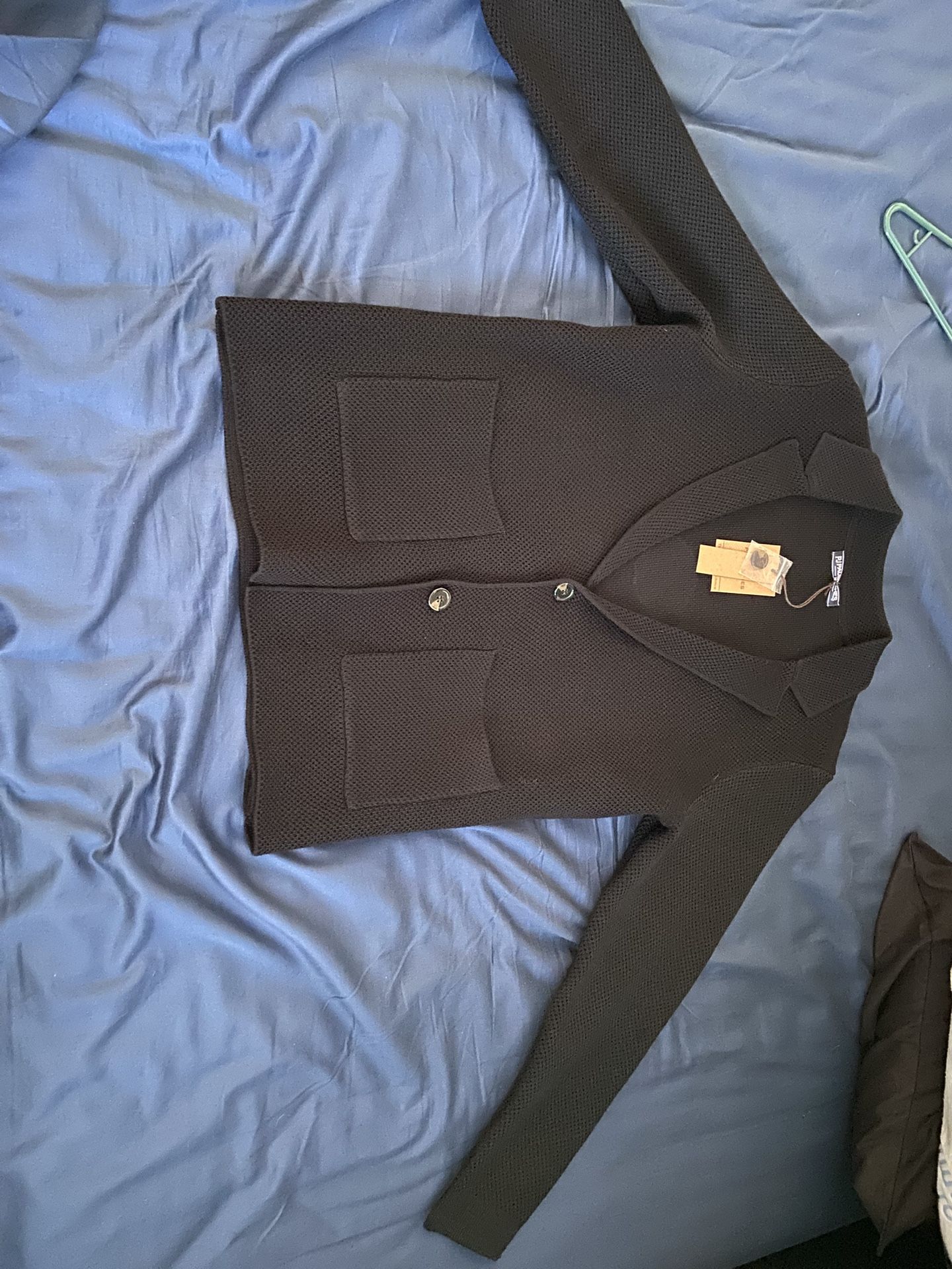 Black Cardigan Style Blazer