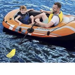 Inflatable Boat With Oars 