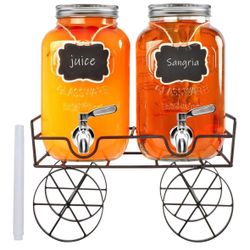 2 pack glass drink dispenser