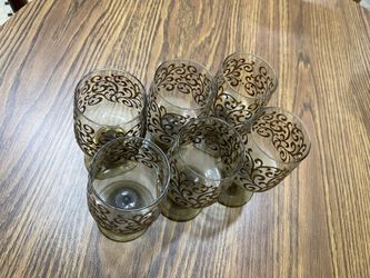 Libbey - Prado Wine Glasses - Prado Brown - Raised Swirl - Tawny...