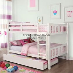 Full / Full Bunk Bed With Trundle