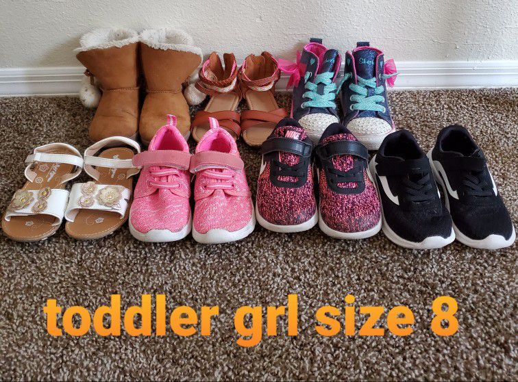 Toddler girl size 8 shoes
