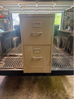 Small two drawer filing cabinet