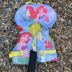 Coral Disney Princess Life Vest Life Jacket Flotation Device Size Infant/Child