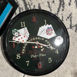 Poker Clock And Decor