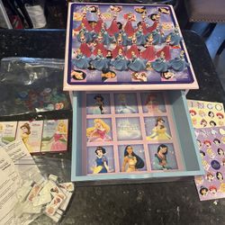 Disney Store Princess Game House checkers, bingo, and Dominos