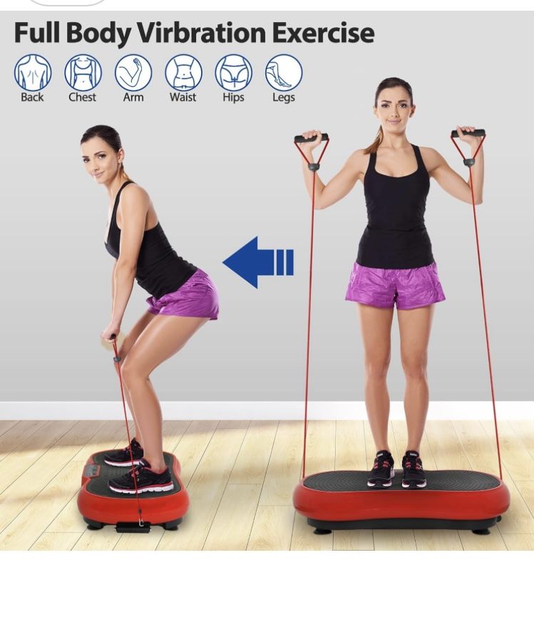 Vibration Plate Exercise Machine, Whole Body Workout Vibration Fitness  Platform for Weight Loss With Bluetooth