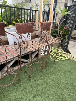 4 Custom Metal Stools