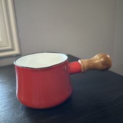 This is a red Dansk Kobenstyle butter