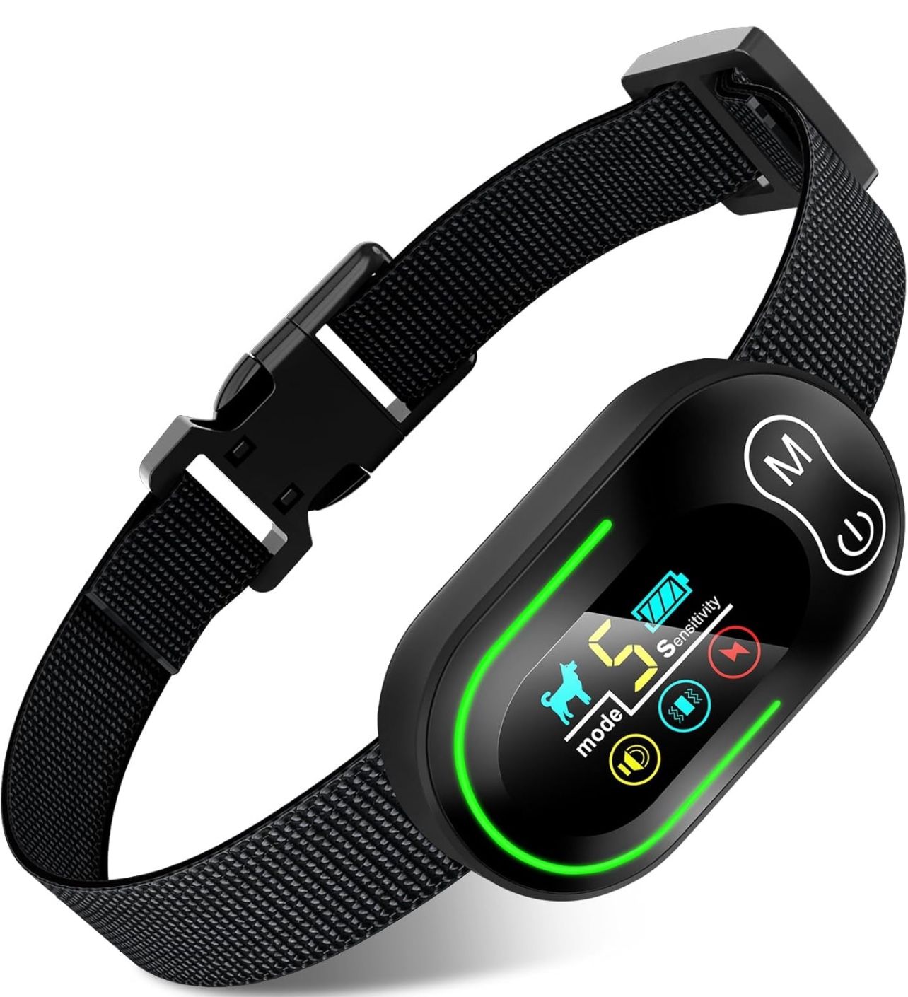 Dog Bark Collar, Rechargeable Smart Barking Collar, Anti Bark Training Collar with Adjustable Sensitivity Beep Vibration Shock, Bark Shock Collar for 