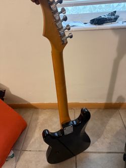 Black Electric Guitar with Maple Neck