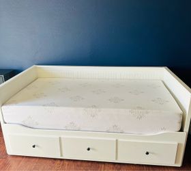 HEMNES Twin size  White Daybed frame with 3 drawers Memory foam mattress