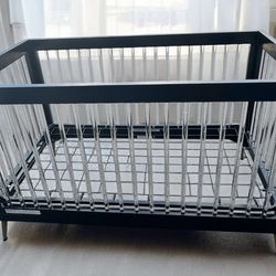 DELTA SLOANE 4 in 1 CONVERTIBLE BABY CRIB ACRYLIC BLACK