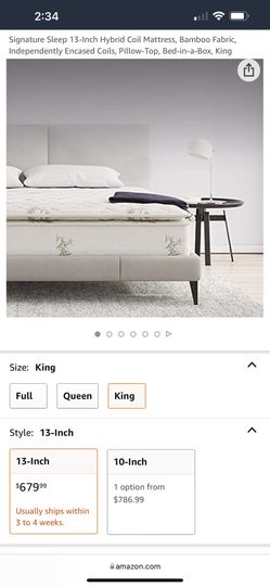 King Signature Sleep 13” Mattress
