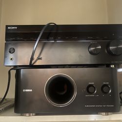 Yamaha Subwoofer And Sony Receiver